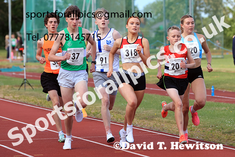 The 800 metres, 2025 NEGP No 2, Monkton Stadium, Wednesday, May 28th. Photo: David T. Hewitson/Sports for All Pics